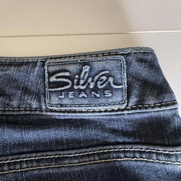 Women's Dark Wash Silver Aiko Capri Jeans Size 28 - Picture 4 of 11